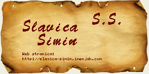 Slavica Simin vizit kartica